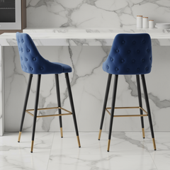 Avanza bar stool with gold cap