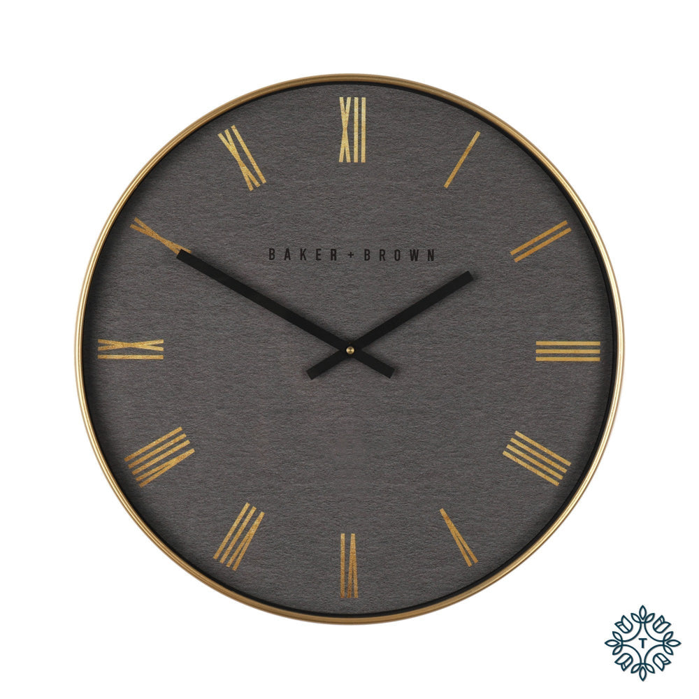 Badass Brown nouveau modern wall clock-wall clock-Renaissance Design Studio