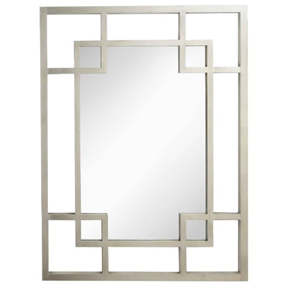 Carn silver rectangle mirror reduced in stock-Renaissance Design Studio