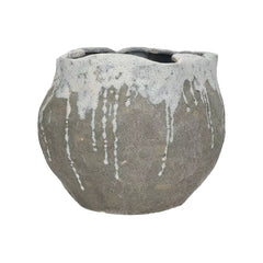 Ceramic White Vase L 27,5 x W 26 x H 22 cm Exclusive !limited stock-Renaissance Design Studio