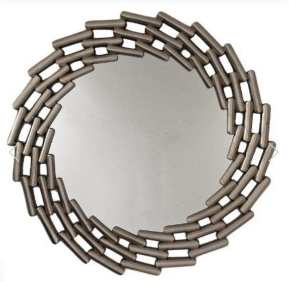 Champagne large Lanthe Link Mirror. REDUCED clearance ex display-Renaissance Design Studio