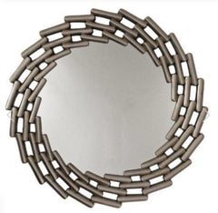 Champagne large Lanthe Link Mirror. REDUCED clearance ex display-Renaissance Design Studio