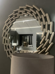 Champagne large Lanthe Link Mirror. REDUCED clearance ex display-Renaissance Design Studio