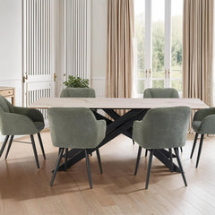 Cordon Dining Table 160 cm. Choice of colour top.-dining table-Renaissance Design Studio