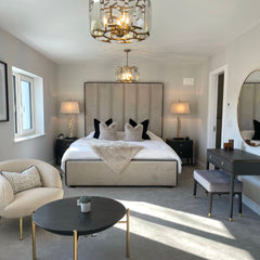 Custom Belle Bed frame with super High Headboard-Luxury beds-Renaissance Design Studio