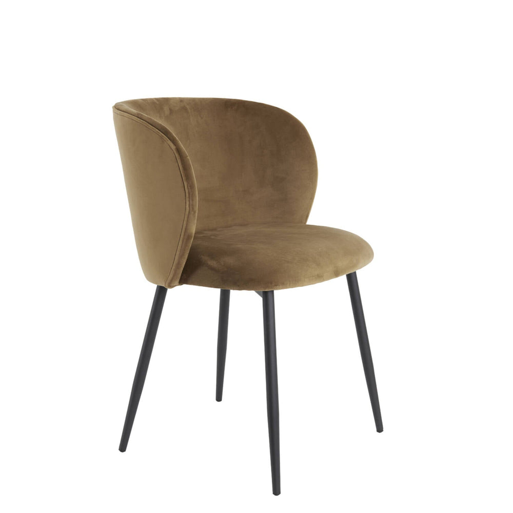 Ellie Dining chair in brown black velvet-Dining Chair-Renaissance Design Studio