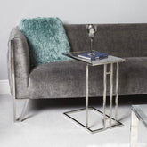 Harriet Sofa table chrome table to custom order-Renaissance Design Studio