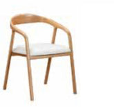 Holly Oak open back solid dining chair with padded seat-Renaissance Design Studio