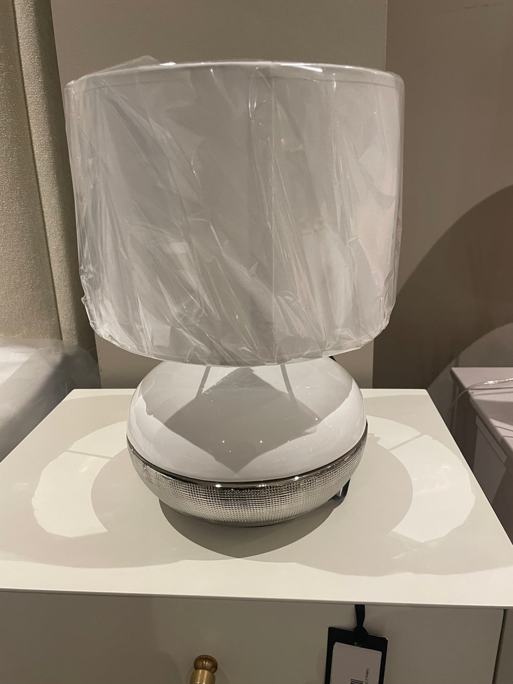 HONEY white table lamp with shade reduced instore clearance-Table Lamp-Renaissance Design Studio