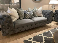 Vanessa buttoned designer armchair reduced view Instore to purchase