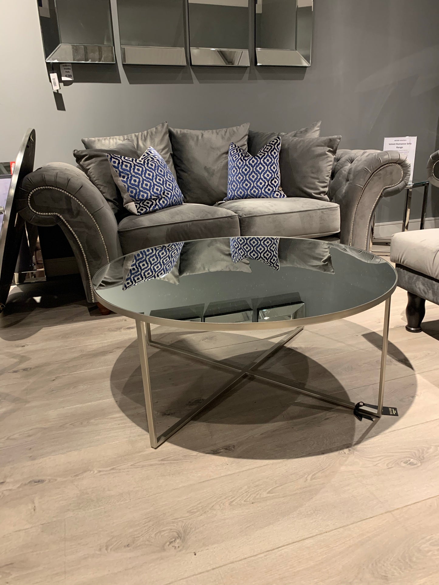 Torrence round ex display contemporary coffee table fabulous ! Instore purchase only as disposal sale