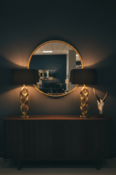 LYRA ROUND MIRROR 80CM. CLEARANCE OFFER Instore only