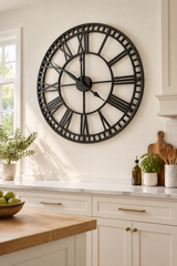 INDUSTRIAL 103 XL MIRRORED ANTIQUED CLOCK size 81cm Collect only