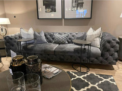 Vanessa buttoned designer armchair reduced view Instore to purchase