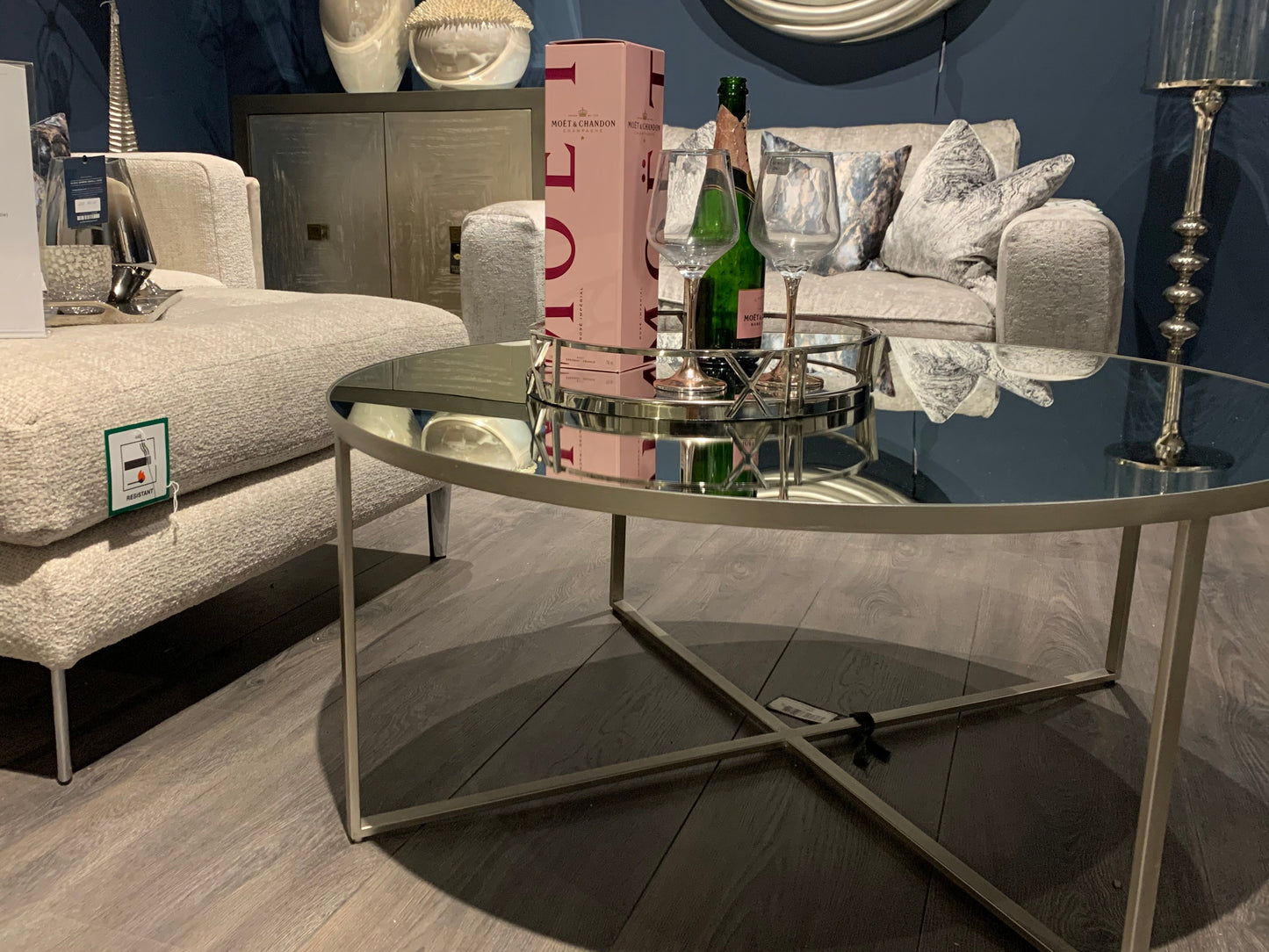 Torrence round ex display contemporary coffee table fabulous ! Instore purchase only as disposal sale