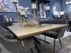 Mirabeau extending dining table with cross legs and *smart top top 180/220