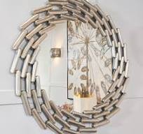 Champagne large Lanthe Link Mirror. REDUCED clearance