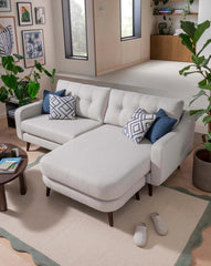 Lisbon compact lounger chaise sofa by Whitemeadow-Chaise sofa-Renaissance Design Studio