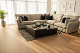 Westbridge XL Maxwell modular cushy large corner sofa by westbridge with upgrade fabric at reduced price Westbridge