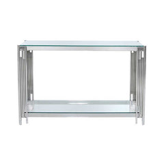 Medina Cohen tubular console table chrome reduced last one-Console Table-Renaissance Design Studio