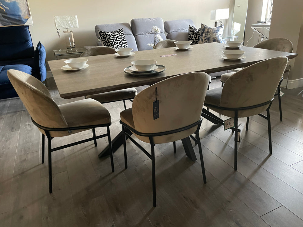 Mirabeau Rectangle extending Dining Table with extra wide smart top-Dining Table-Renaissance Design Studio