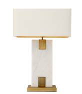 Nahanni White marble table lamp-Renaissance Design Studio