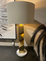 Parker gold Table lamp with shade.-table lamp-Renaissance Design Studio