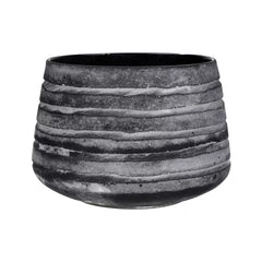 ROCK vase glass DIA 23 x H 16 cm grey-Renaissance Design Studio