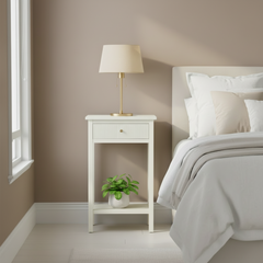 Special exclusive offer London 1d bedside cabinet white