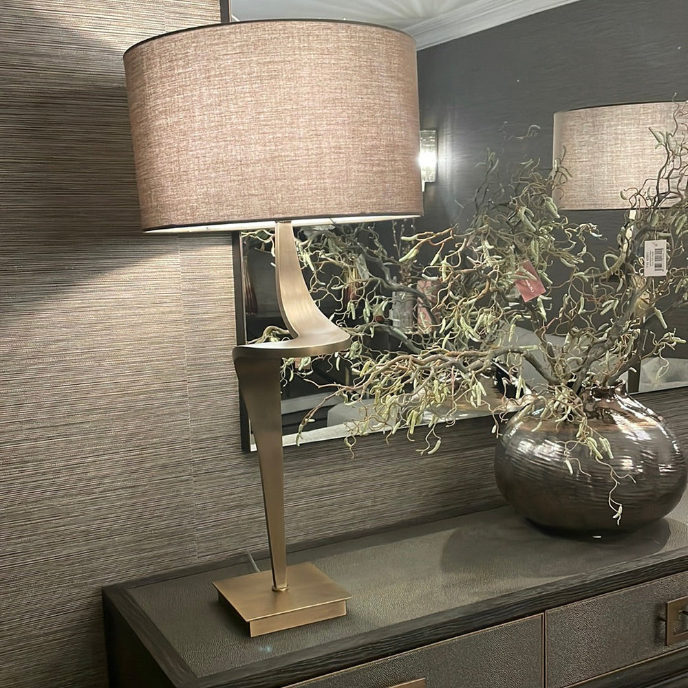 Sahara E Brass Table Lamp reduced-Table Lamp-Renaissance Design Studio