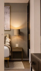 Sintia white marble table lamp-Renaissance Design Studio