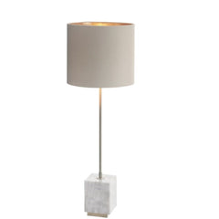 Sintia white marble table lamp-Renaissance Design Studio