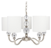 Sofia 5 Arm Pendant in nickel or mocha by RV Ashley-Renaissance Design Studio