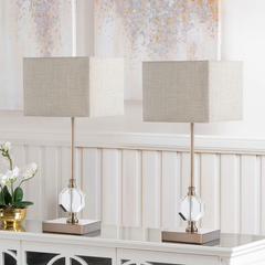 Villa table lamp with cream shade.-table lamp value Villa-Renaissance Design Studio