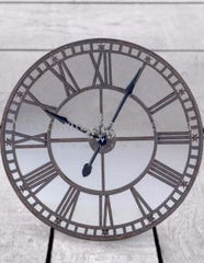 INDUSTRIAL 103 LARGE MIRRORED ANTIQUED CLOCK 81 cm Click N Collect