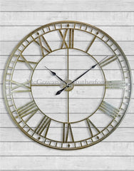 X large Silver 87 Skeleton clock 120cm Click n Collect