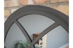 Charcoal Window Mirror with distressed finish !