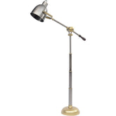 Strona Modern Floor Lamp satin grey and brass