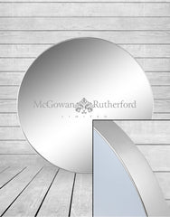 Ardent round 90 cm distressed silver