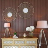 Mirrored Gold Round Metal Wall Art in 2 Sizes Instore purchase