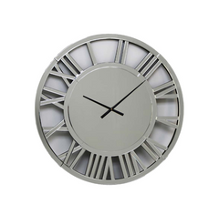 Large Mirror clock round with Roman numerals 80 cm collect only
