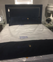 Irish Made charcoal tall headboard with studs 5ft sale