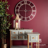 Alana 90 cm skeleton clock in silver Clearance instore offer