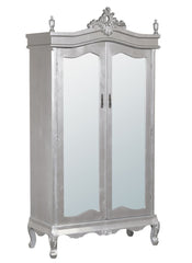 French wardrobe armoire silver