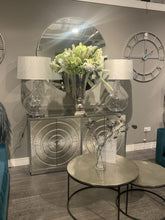 Ardent seconds quality Round Mirror silver Large size 90 cm with brush silver frame. INSTORE PURCHASE