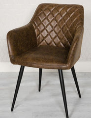 Charlie range of contemporary faux leather dining chairs reduced