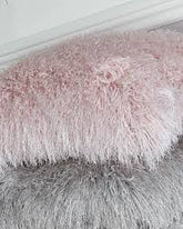 Value. filled Glittered Shaggy Cushion blush . Pick up or pay postage
