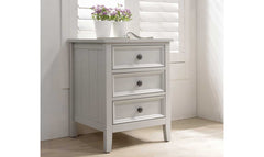 Milan 3 drawer bedside cabinet in clay colour