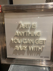 Various Quotes artist with stepped frame Click N Collect