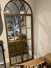 LARGE ARCH WINDOW METAL MIRROR 2 colours available Instore purchase